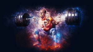 Cool Weight Lifting Man Wallpaper