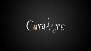 Coraline Black Minimalist Wallpaper