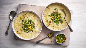 Corn Chowder With Miso Wallpaper