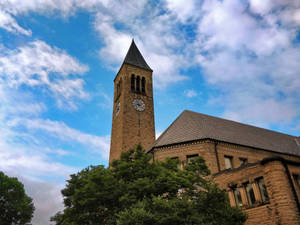 Cornell University Mcgraw Tower Side View Wallpaper