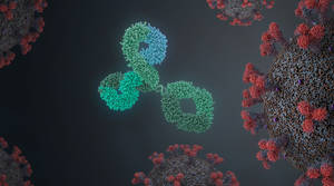 Coronavirus Dna With Particles Wallpaper