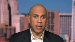 Cory Booker Delivering A Powerful Speech Wallpaper