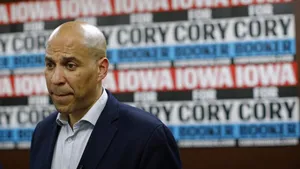 Cory Booker In Iowa Wallpaper