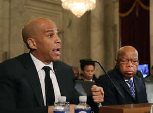 Cory Booker Passionate Talk Wallpaper