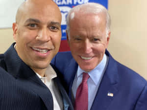 Cory Booker With President Biden Wallpaper