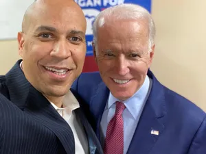 Cory Booker With President Biden Wallpaper
