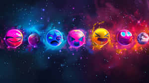 Cosmic_ Emoji_ Expressions Wallpaper