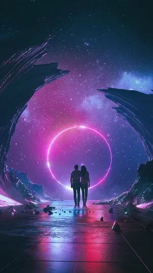 Cosmic Lovers Gateway Wallpaper