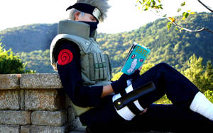 Cosplay Kakashi Reading Manga Wallpaper