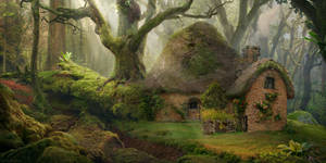 Cottagecore In The Forest Wallpaper