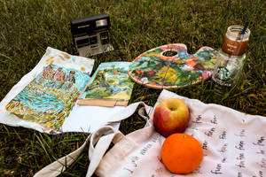 Cottagecore Picnic Vintage Aesthetic Wallpaper