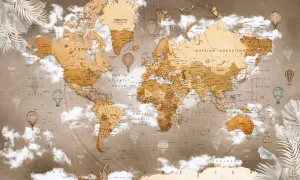 Countries Map Sky Theme Wallpaper