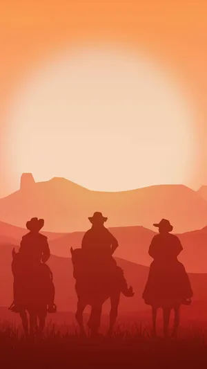 Country Western Shadows Sunset Wallpaper