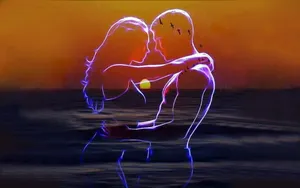 Couple Romantic Love Digital Art Wallpaper