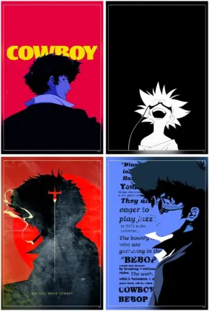 Cowboy Bebop Character Collage Wallpaper