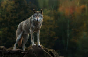 Coyote On Top Of A Rock Wallpaper