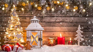 Cozy Christmas Decorations And Lights Wallpaper