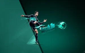 Cr7 Green Digital Edit Wallpaper