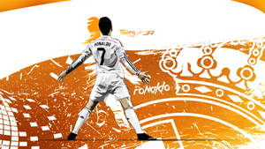 Cr7 Hd Orange Artwork Wallpaper