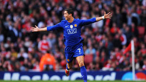 Cr7 Hd Victory Run Wallpaper