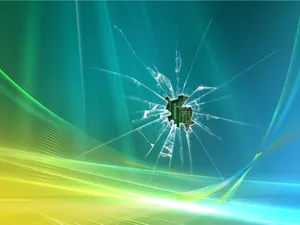 Cracked Computer Screen Tiny Motherboard Wallpaper