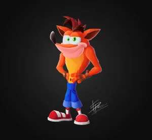Crash Bandicoot In Action Wallpaper