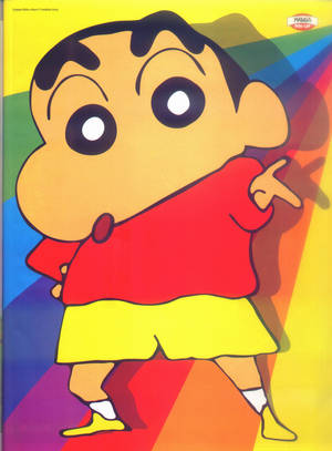Crayon Shin Chan Shinnosuke In Rainbow Wallpaper