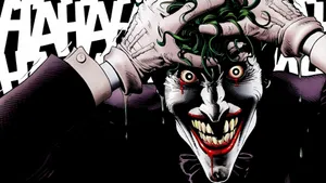 Crazy Joker Bleeding Face Wallpaper