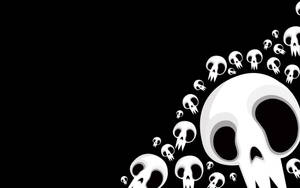 Crazy Skeletons Black And White Wallpaper