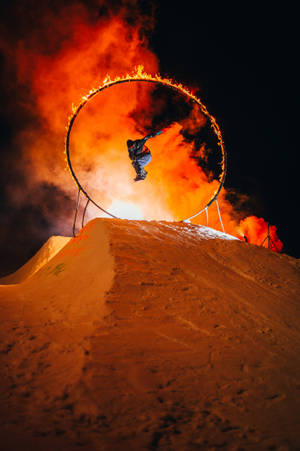 Crazy Stunt Ring Of Fire Wallpaper