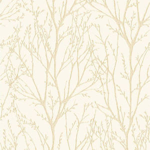 Cream Bare Plants Art Wallpaper