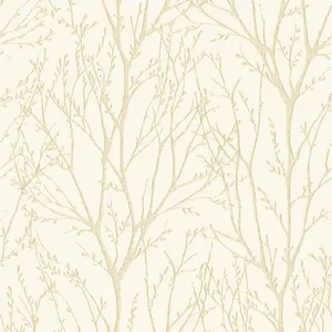 Cream Bare Plants Art Wallpaper