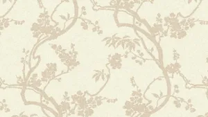 Cream Ornamental Art Wallpaper