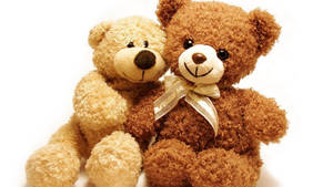 Creamy And Brown Teddy Bear Wallpaper