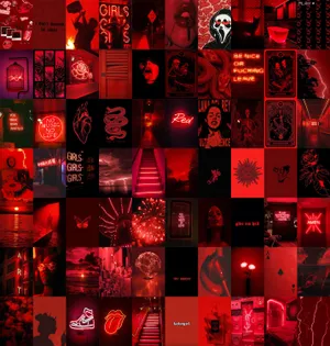 Creating The Future With Red Collage Wallpaper