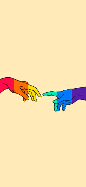 Creation Of Man Aesthetic Lgbt Rainbow Wallpaper