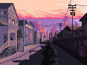 Creativity Meets Nostalgia - Aesthetic Pixel Art Hd Wallpaper