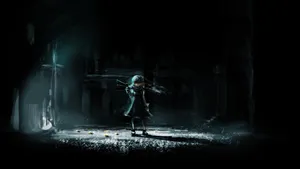 Creepy Girl Dark Anime Aesthetic Desktop Wallpaper