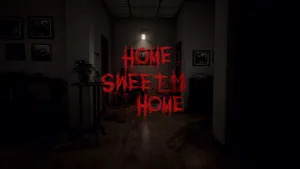 Creepy Home Sweet Home On Dark Room Wallpaper