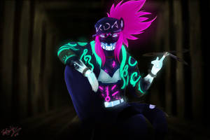 Creepy Kda Akali Assassin Hd Wallpaper