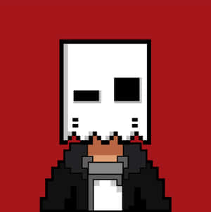Creepy Pixel Red Pfp Wallpaper