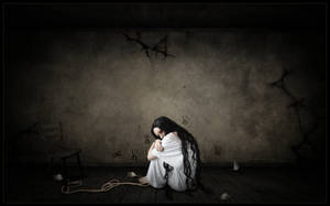 Creepy Woman Long Hair Alone Phone Wallpaper