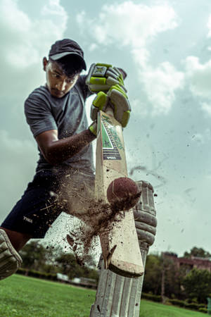 Cricket Player Precise Hit Wallpaper