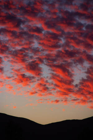 Crimson Altocumulus Cloud Aesthetic Wallpaper