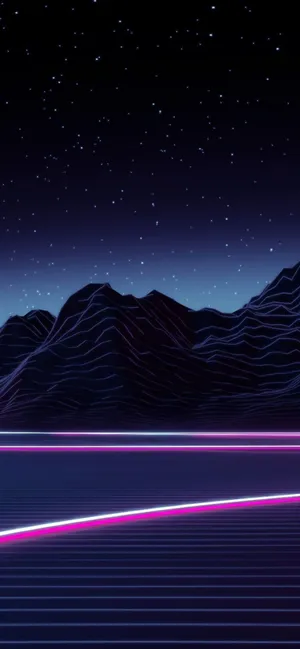 Crisp Orange And Pink Evening Sky Over A Rural Landscape Wallpaper