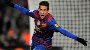 Cristian Tello Celebrating Goal Barcelona Wallpaper
