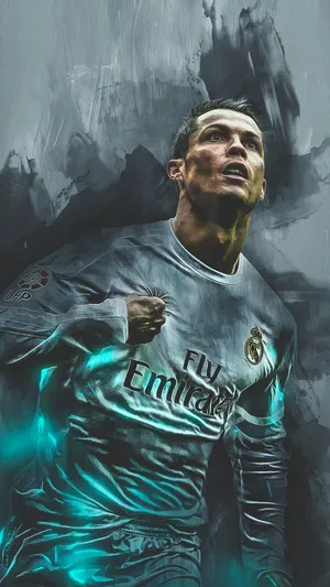 Cristiano Ronaldo Cool Watercolor Graphic Artwork Wallpaper