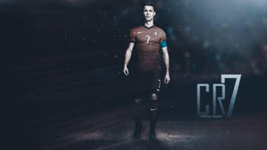 Cristiano Ronaldo In Portugal's Red International Uniform Wallpaper