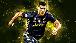 Cristiano Ronaldo With Graphic Effects Football Pc Wallpaper