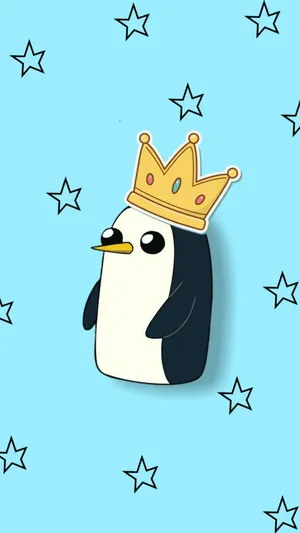 Crowned Gunter Adventure Time Wallpaper